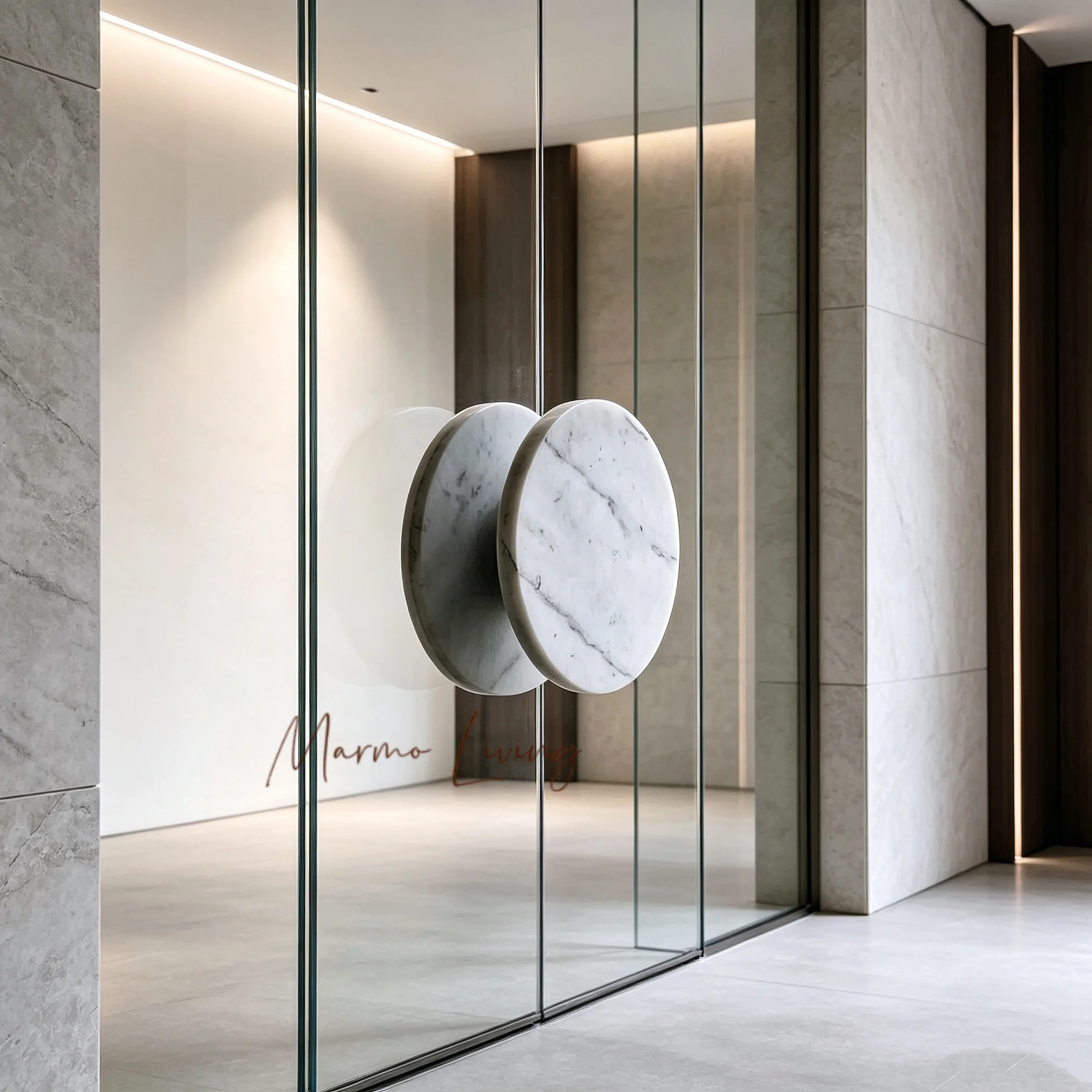 French 100% Natural Marble Luxury Door Handle Stone Entrance Pull for Villa, Cafe & Clothing Store