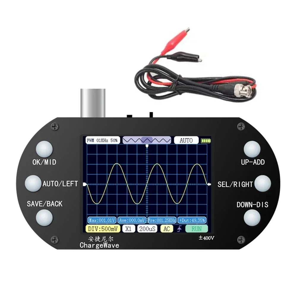 

FDS138 Mini Digital Oscilloscope 2.5Mhz Sampling rate 200Khz Bandwidth Support AUTO 80Khz PWM for Arduino Board Module NEW