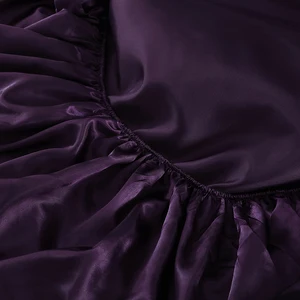 Estilo europeu cetim cabido lençol, Rayon capa de colchão, elástico, sem fronha, fundamentos, rei, novo, 140x200, 160x200 12 principais vendas haidasem bed sheet - №9