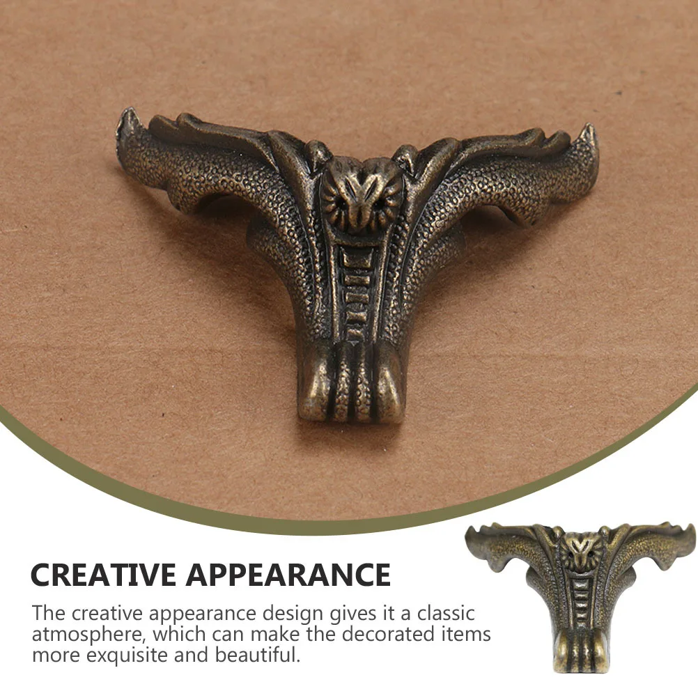 

12Pcs Alloy Decorative Legs for Furniture Sofa Wooden Boxes Jewelry Gift Support Fixing Feet Pads Sofa Support Legs