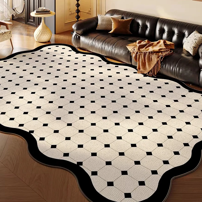 Living Room Rug Soft Comfortable Loop Fleece Carpet Badroom Large Size Carepts French Vintage Style Floor Mat Home Decor Rugs