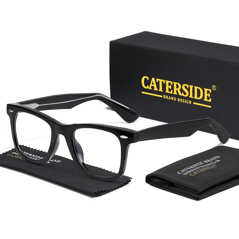 CATERSIDE Mode Herren Brillengestell Markendesign Hochwertige Tr-90 Rahmen Damen Anti Blaues Licht Computerbrille – Detail 3
