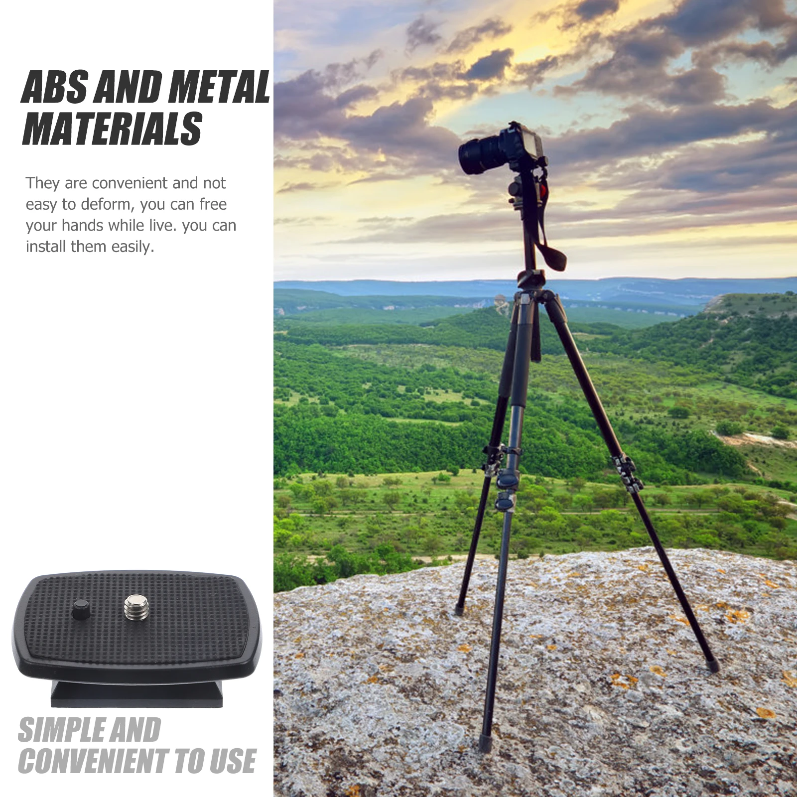 2 Pcs Quick Release Plate Wear-resisting Camera Rack Board Wearproof Parts Non-