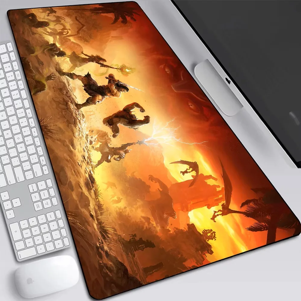 Conan Exiles Large Gaming Mouse Pad Computer Laptop Mousepad Keyboard Pad Desk Mat PC Gamer Mouse Mat Silicone Office Mausepad