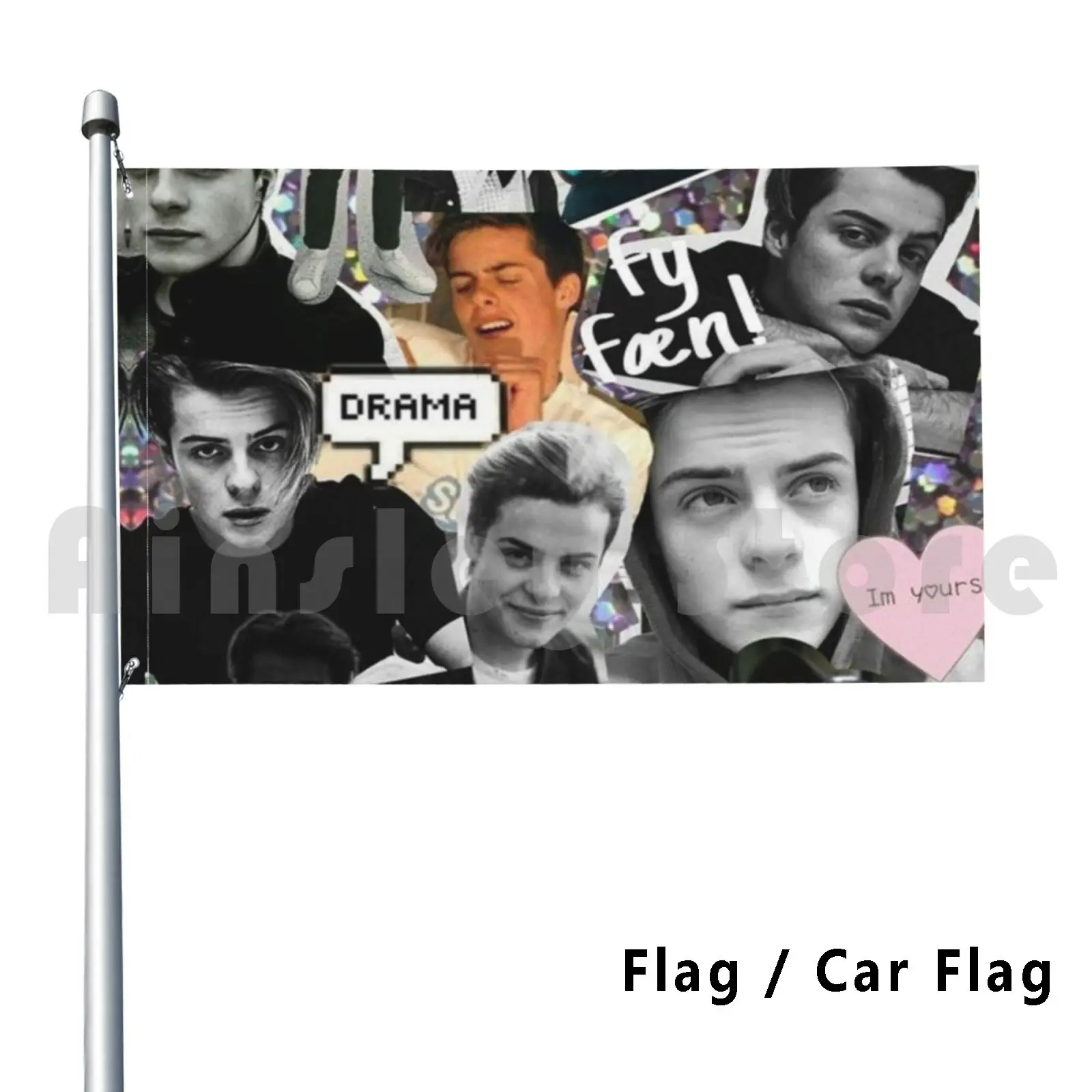 Herman Tommeraas Outdoor Decor Flag Car Flag Herman Tommeraas Actor Hollywood Mr Rogers Christopher Angelina