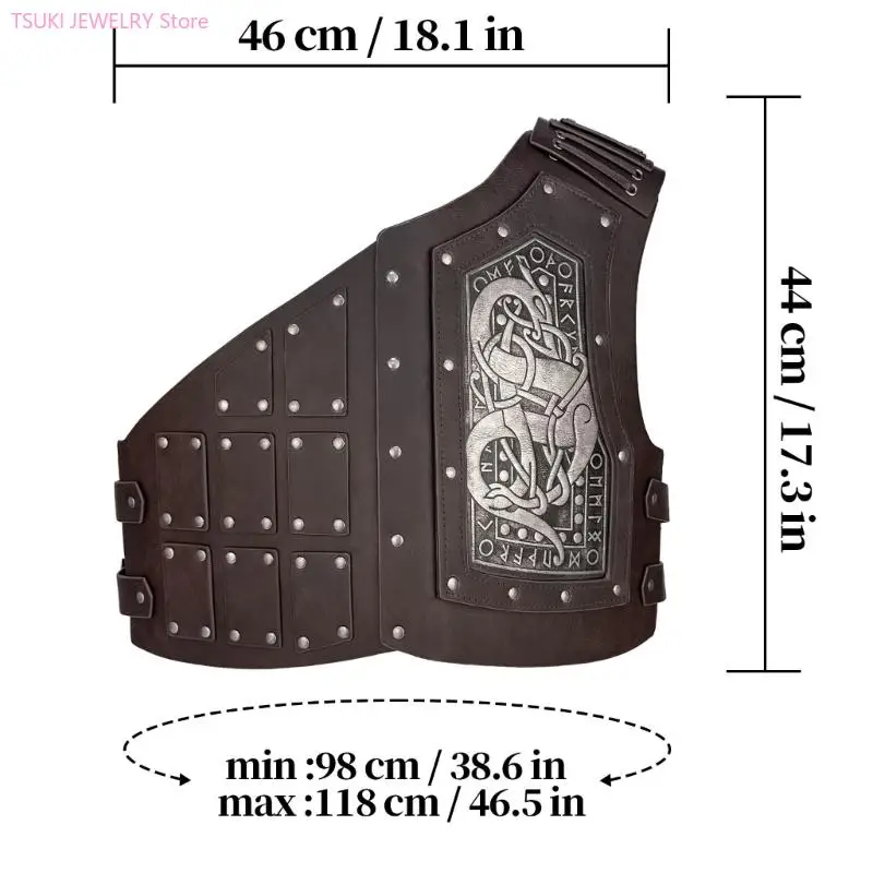 62KE Mittelalterlicher einzelner Schulterschutz, einzelner Schulterschutz, Brustschutz, LARP, Cosplay-Zubehör für Männer, LARP,