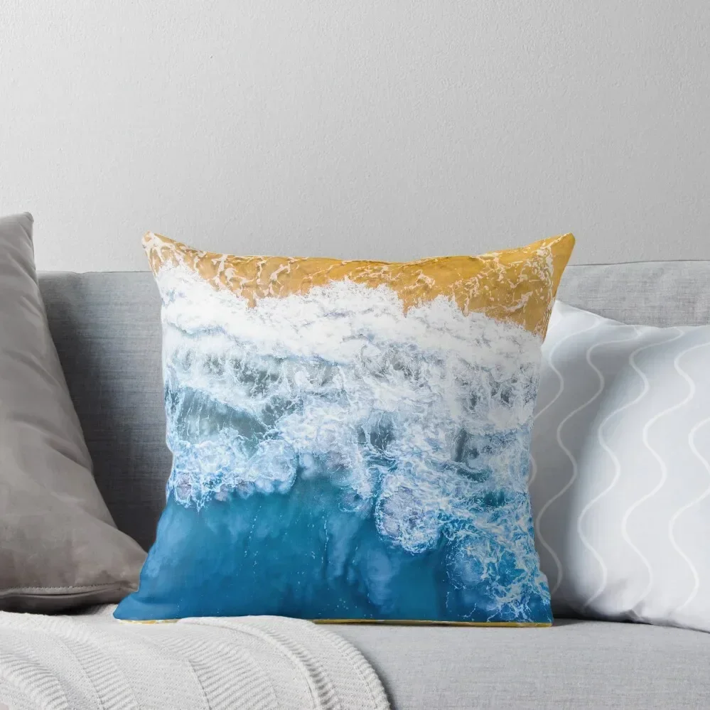 

Blue white ocean wave Throw Pillow Christmas Pillowcase Cushion Cover Set luxury covers pillow