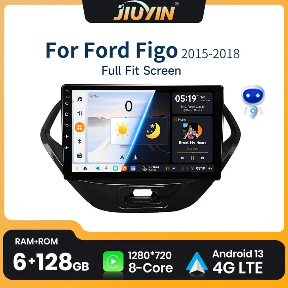 Android13 For Ford FIGO KA 2015 2016 2017 2018 Car Radio Multimedia Player Navigation No 2din DVD Stereo Head Unit WIFI Screen