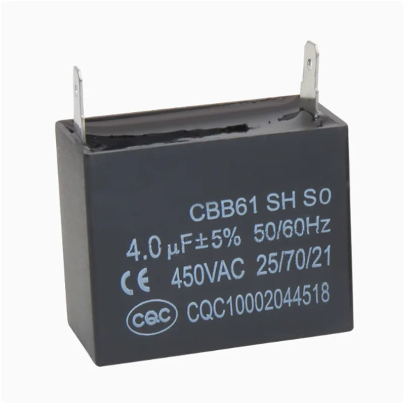 2PCS CBB61 Fan Air Conditioner Range Hood Insert Start Capacitor 450V1-15UF Two Pieces of Feet