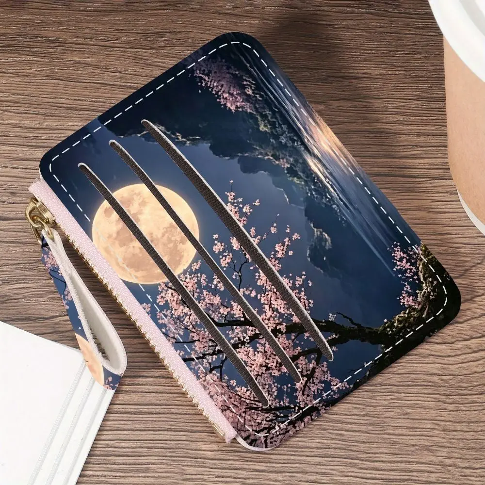 New PVC Credit Card Holder Roomy Small Card Case Slim Lightweight Zipper Wallet for Women Girls