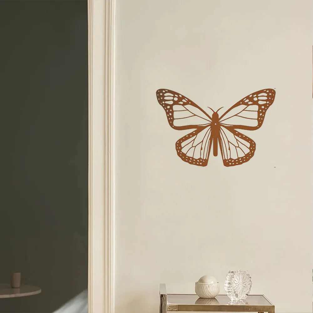 Encantadora decoración de pared de metal con forma de mariposa inspirada en Tiki: agradable para el hogar. Alegre para la decoración del jardín y la habitación