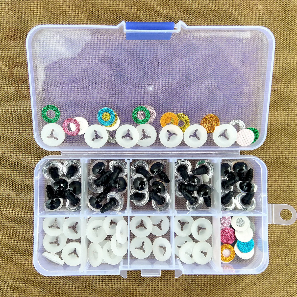 30 stücke 3d Glitter Kunststoff Sicherheit Augen Für Häkeln Spielzeug Amigurumi Handwerk Gefüllte Plüsch Spielzeug Tiere Puppen Machen 10/12/14/16mm – Detail 2