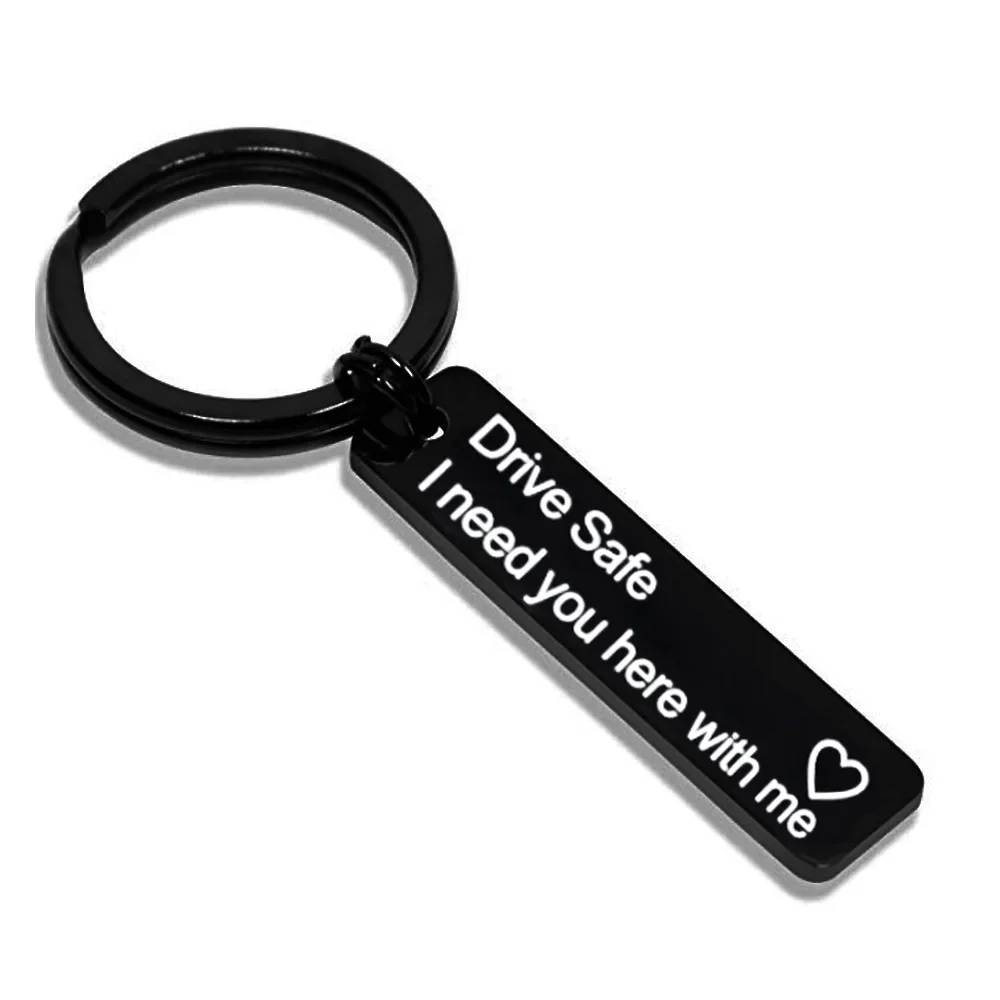 I Need You Here with Me Keychain Pendant Metal Drive Safe Key Chain Keyring Dad Boyfriend Gift