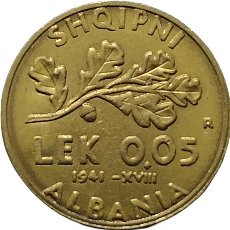 1941 Albania 0.05 Lek-Vittorio Emanuele bronze Copy Coin