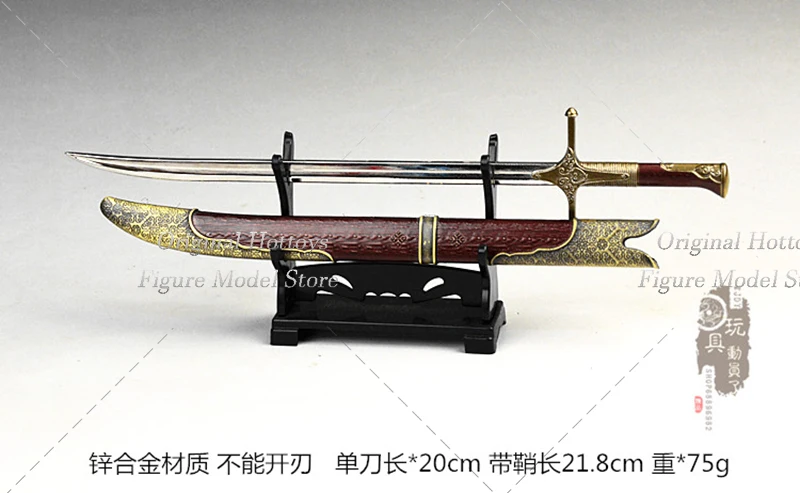 In Stock 1/6 Scale Soldier Miniature Cold Weapon Model Wizard Sword With Sheath Alloy Knife For 12-inches Action Figure Doll