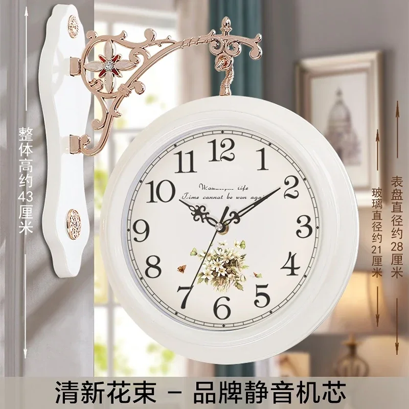 double-sided-wall-clock-european-style-creative-watch-living-room-mute-pastoral-clock-two-sides-personality-fashion-modern