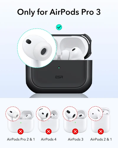 Imagen 2 del producto Funda ESR para AirPods Pro 3 (2025) Compatible con Airpods Pro de 3.a generación, funda para auriculares, potente funda protectora contra caídas