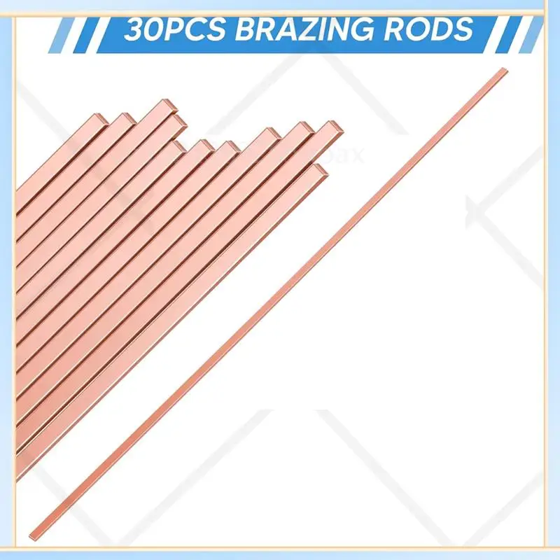-SPOR Welding Rods Brazing 30 Sticks Solder Copper Phosphor Industry Grade For Air Conditioning,Refrigerator Cold Storage
