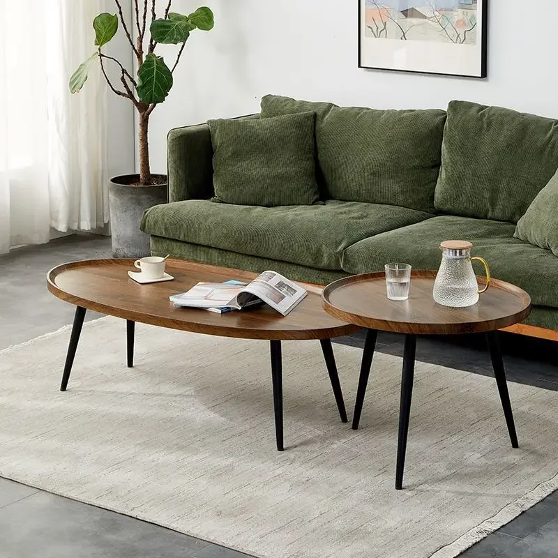 

Light Luxury Small Apartment Living Room Coffee Table Small Tables Simple Modern Household Round Tea Table Sofa Side Tables Ins