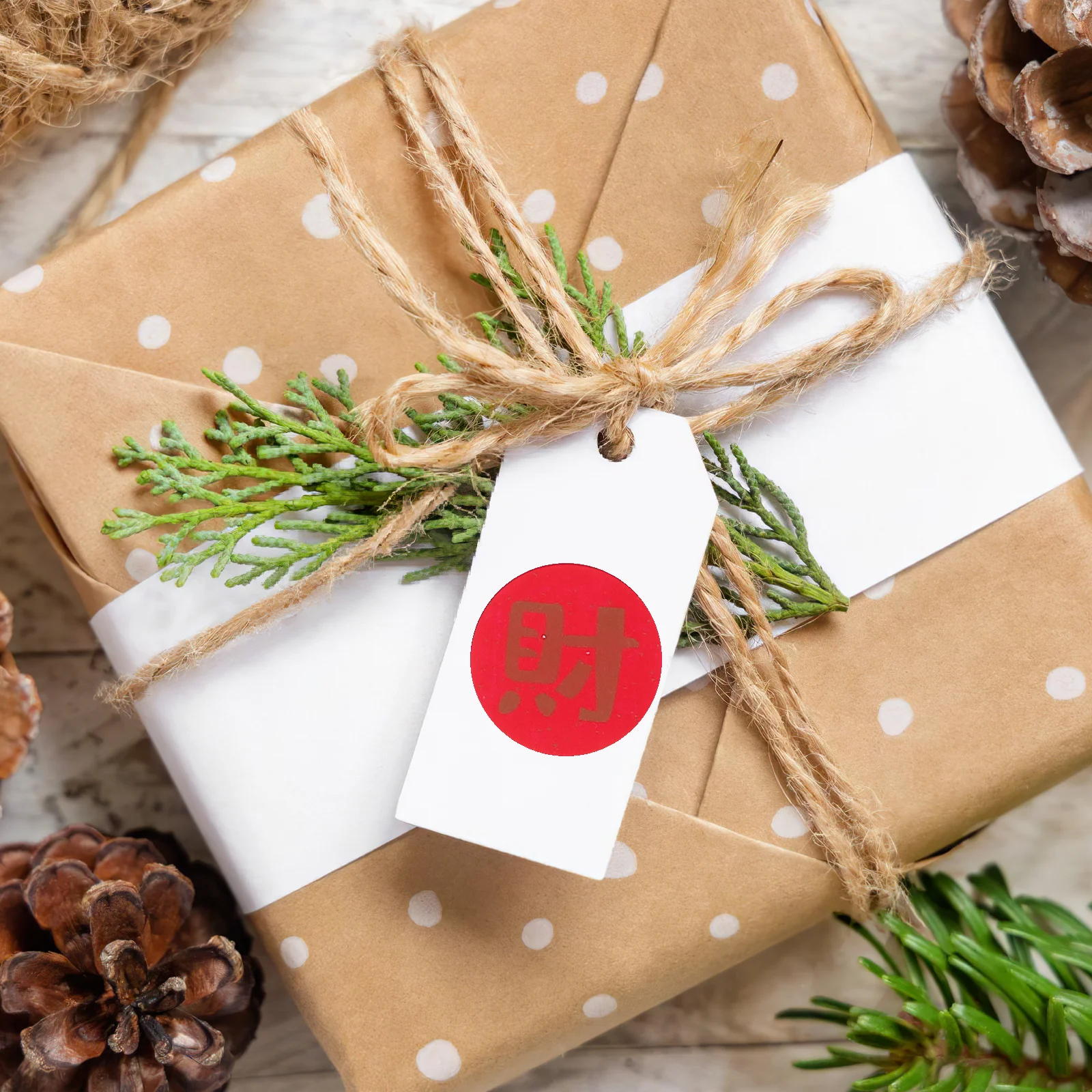 

1 Roll Chinese New Year Sticker Copper Seal Sticker for Gift Box Sealing New Year Gift Stickers Holiday Party Labels Decorative