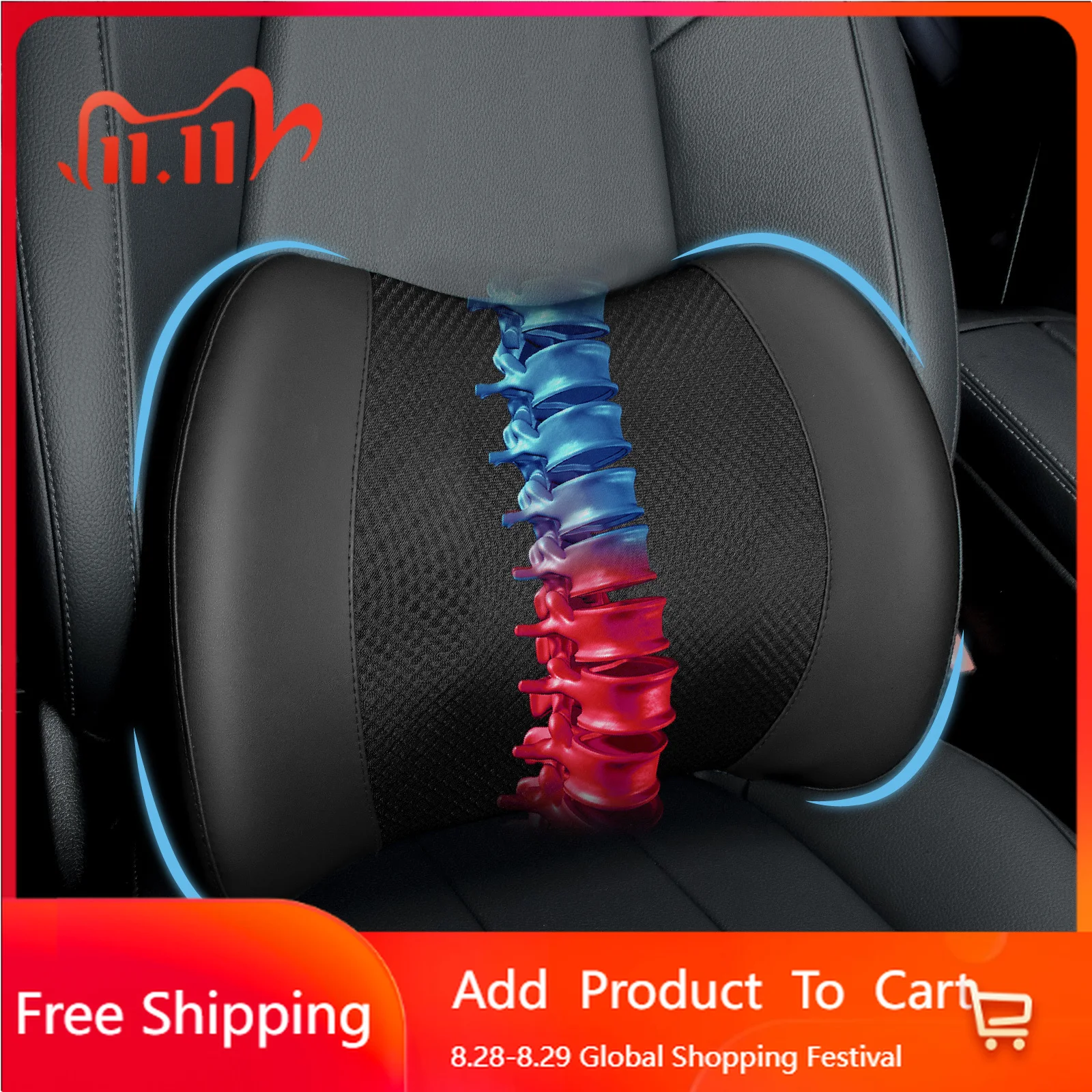 

Наклейки для интерьера, улучшенная подушка для поясничной поддержки, сетка из пены с эффектом памяти, Cojines Para, авто, офис, подушка для спины инвалидной коляски, автомобильные аксессуары