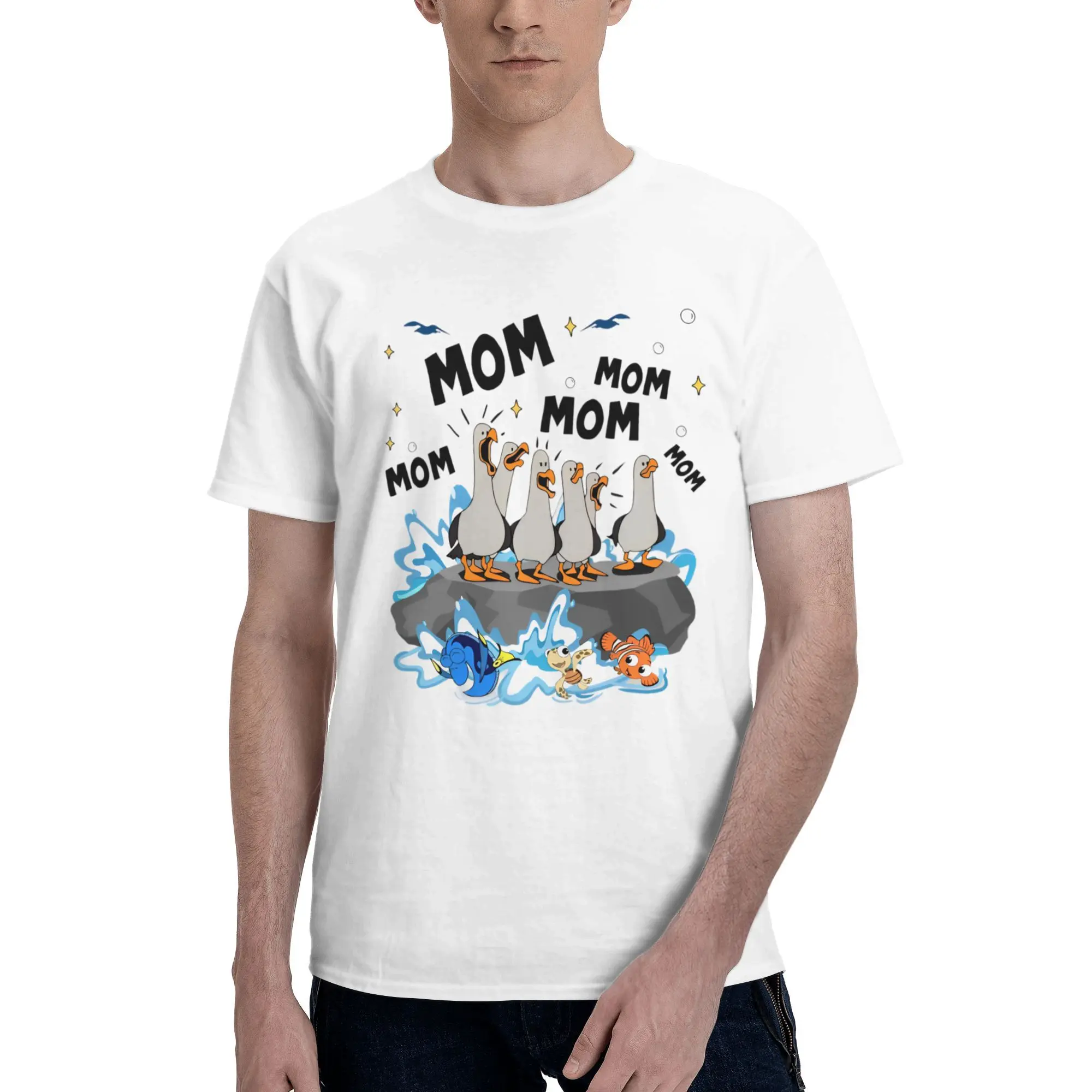 

Seagulls Mom Mother's Day Gift Graphic Printed T Shirts Men Women 100% Cotton Tee Shirt Clothing