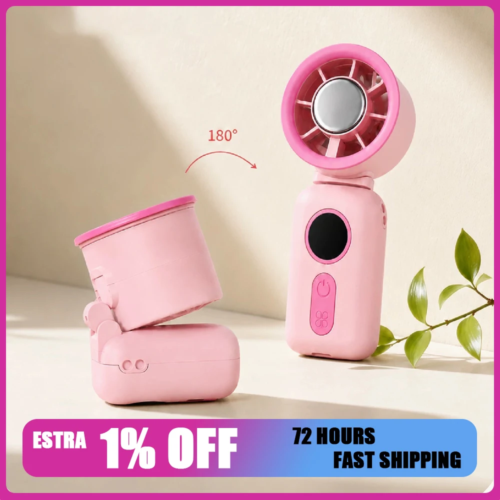 VNEEDTUTU Refrigerate Handheld Small Fan 20000 Rpm High Speed Motor Handheld Fan Five Speed Wind Power Free Adjustment For Gifts