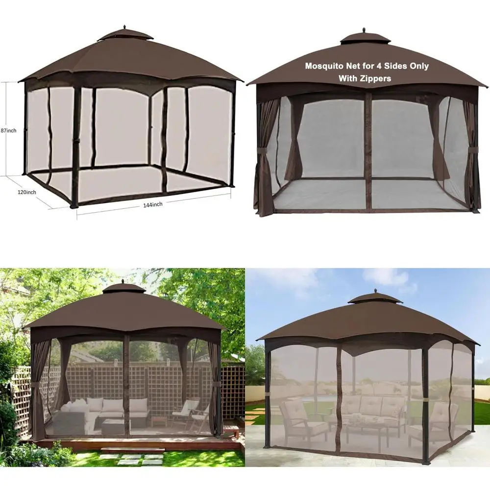 

10x12 Gazebo Netting for 10X12 Outdoor Shelter Model GF-12S004B-1 / GF-12S004BTO / TPGAZ17-002