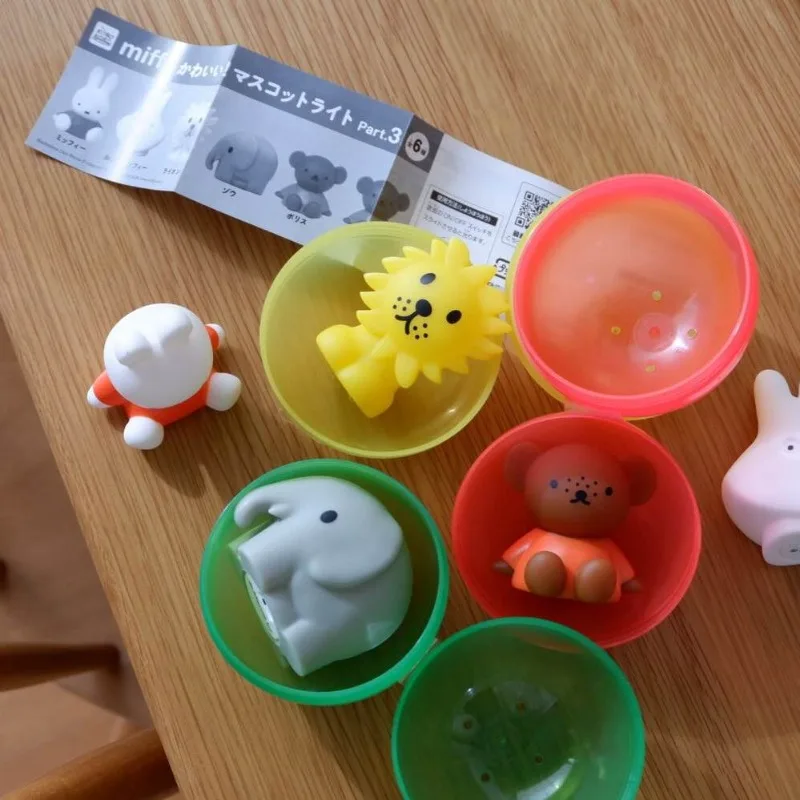 Japan Anime KORO Miffy Action Fiugre Glowing Night Light Capsule Toy Gachapon Model Blind Box Collection Ornaments  Girl Gift view 4