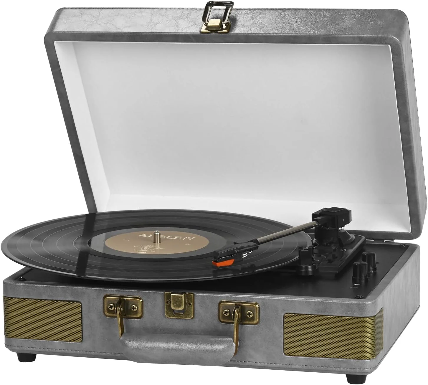 OEM/ODM Customization Suitcase Phonograph Music Vinyls Record Player BT Connection and Line Out Vinyl Record Player