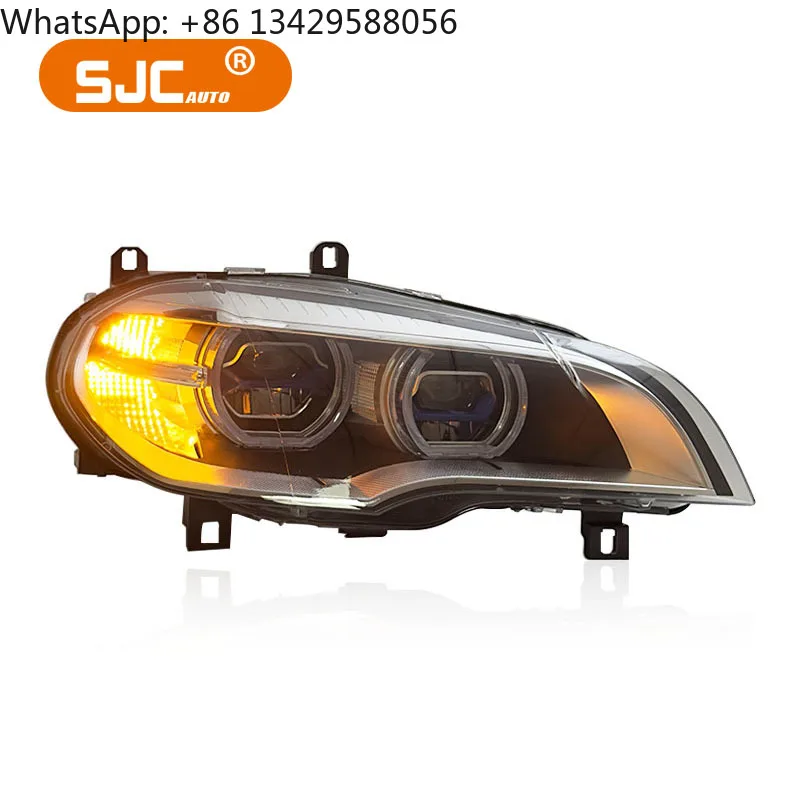 

SJC Hot Selling Headlight for BMW E70 X5 2008-2013 LED Headlamp Auto LED Car Part Angel Eye Front Light for BMW Car Accessories