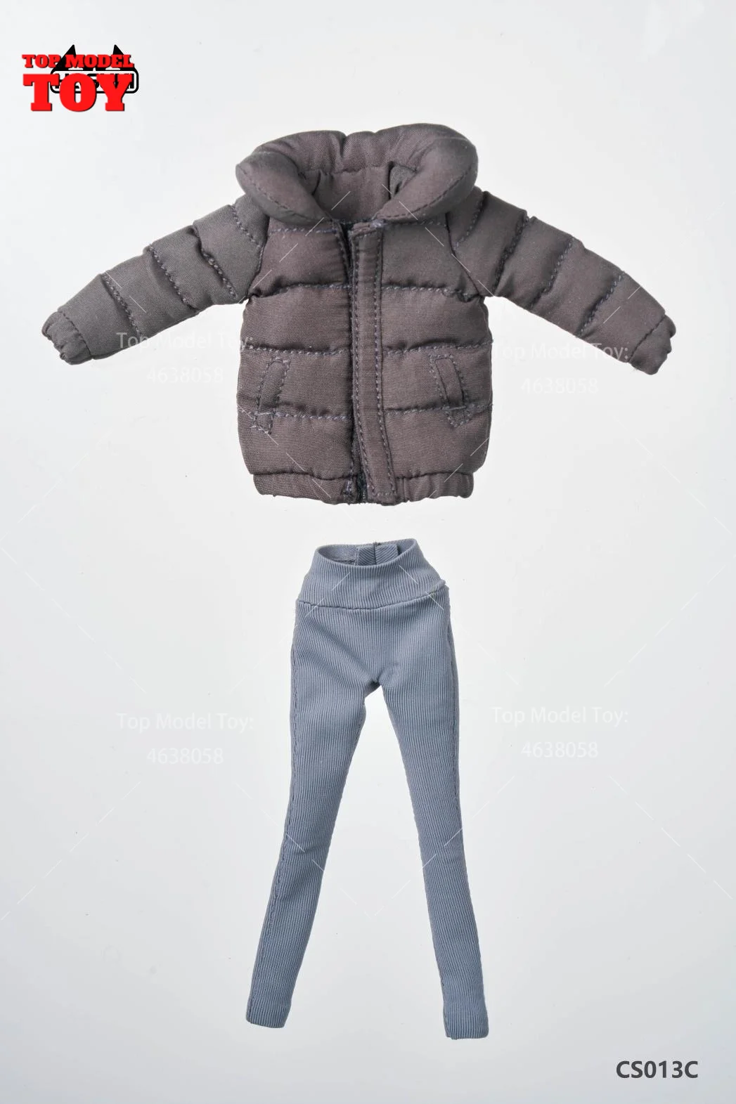 Auf Lager hasuki cs013 Winter lässige Daunen jacke im Maßstab 1/12 mit Yoga hosen Kleidung Modell für 6 ''Mädchen Action Figuren puppen