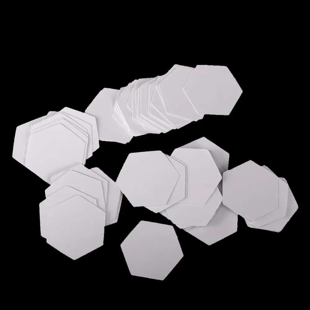 100PCS Paper Craft DIY Craft Hexagon Templates Quilting Patchwork Paper Garment Fabric