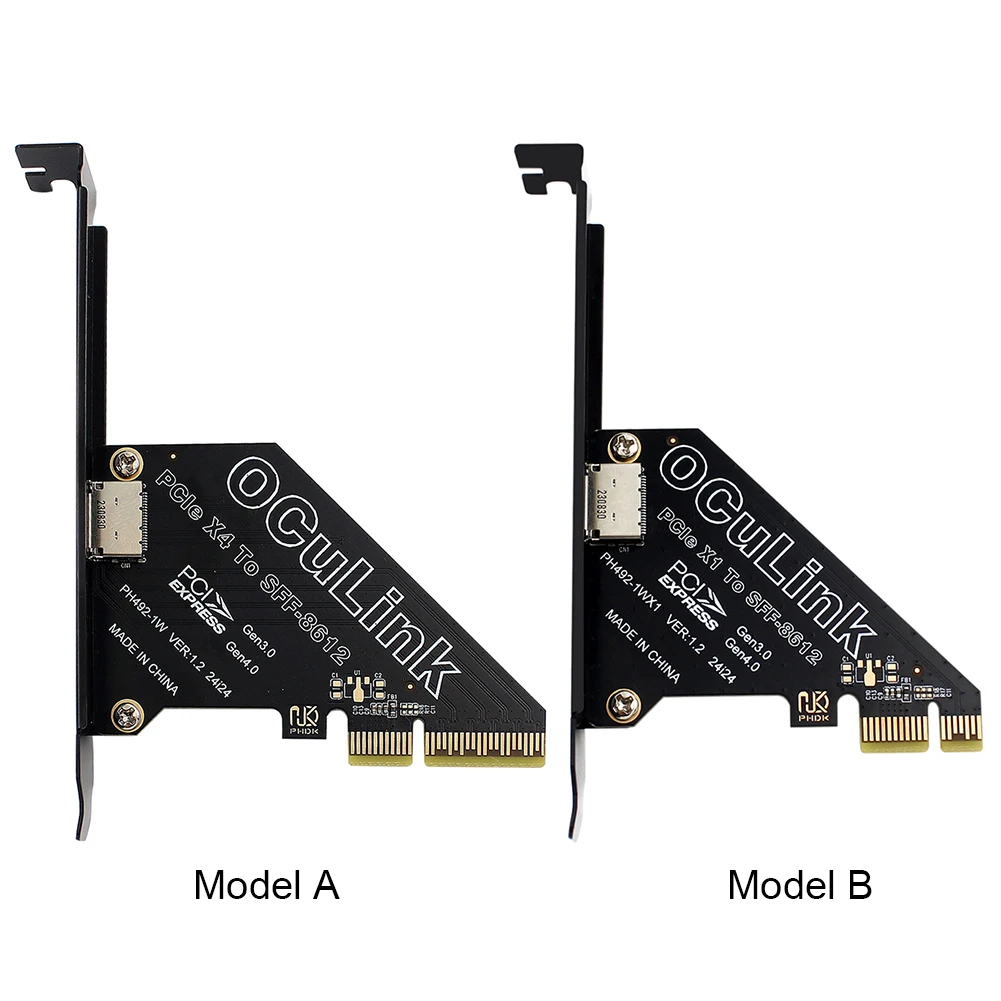 PCIe إلى SFF 8611 & 8612 بطاقة محول PCI Express إلى SFF-8612 محول بطاقة التوسعة PCIe X4/X1 SSD إلى U.2 OCUlink SFF-8612 محول #3