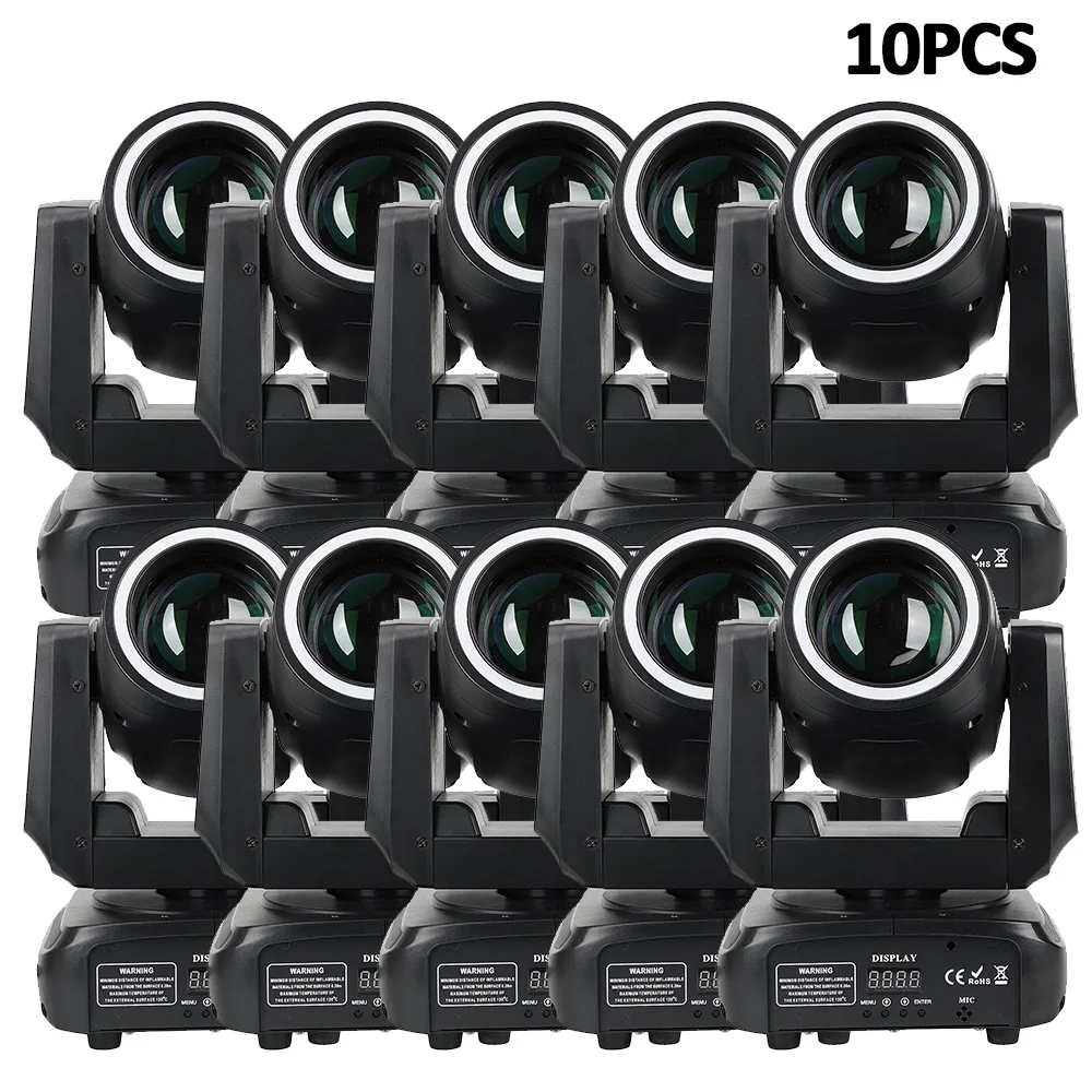 10PCS 150W LED Beam Spot 18Prisms Moving Head Light Dj Disco Rainbow Effect Party Dj Disco Club Bar Stage Lighting Dmx Music