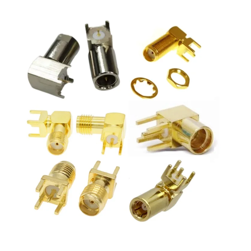 SMA SMB FME MCX Male Plug Female Jack Socket PCB Solder Mount Connector Panel Mount Solder Post Wire Terminal Adapter