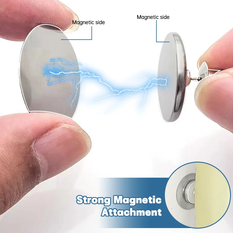 Vorhang-Magnetklammern, abnehmbarer Vorhang-Befestigungsclip, einfach zu installierende, an der Wand montierte Magnetschnalle für Vorhänge, 1–8 Paar