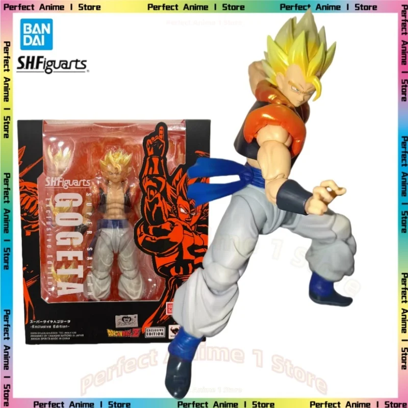 

In Stock Bandai NYCC Limited Dragon Ball SHF Gogeta Super Saiyan Yellow Hair Movable Figure