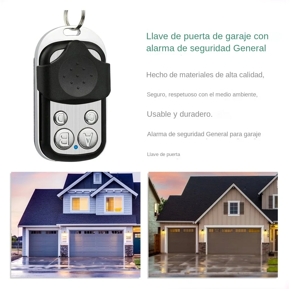 Universal 433MHz Metal 4 Buttons Switch Electric Garage Door Key Announciator Accessories Card Copy Wireless Remote 433.92mhz