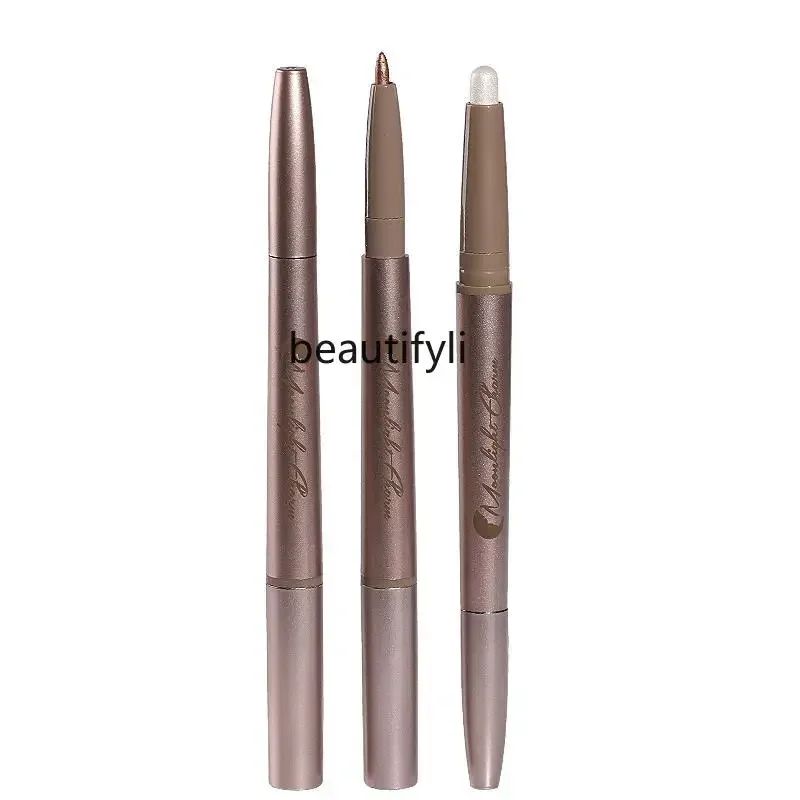 Double head aegyo saliva pen pearlescent white open inner corner female highlight brightening eye makeup pen