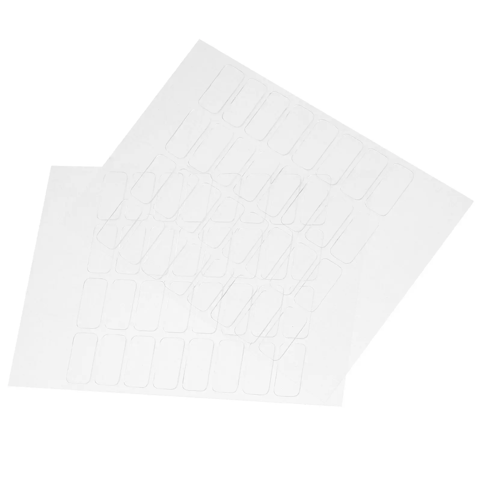 64Pcs Premium Acrylic Double Sided Adhesive Stickers Easy Peel Strong Adhesion Clear Rectangle Tape for Balloons Posters Photos
