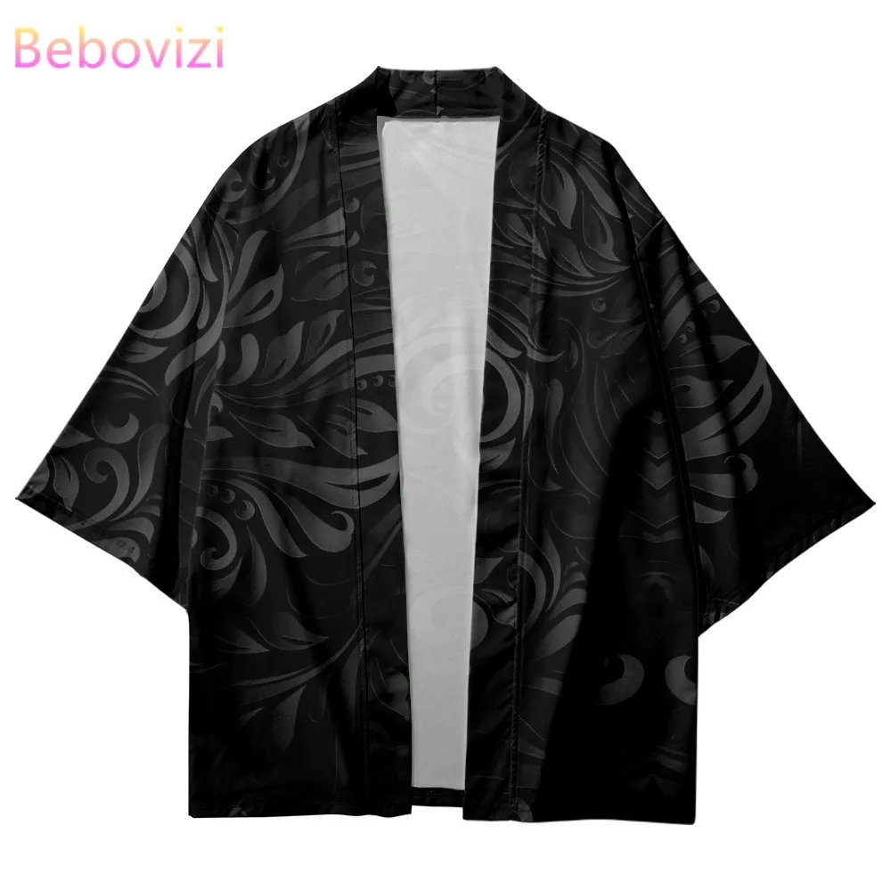 

Trendy Streetwear Flower Print Traditional Kimono Cardigan for Summer Men Women Vintage Cosplay Fashion Japanese Haori 5XL 6XL