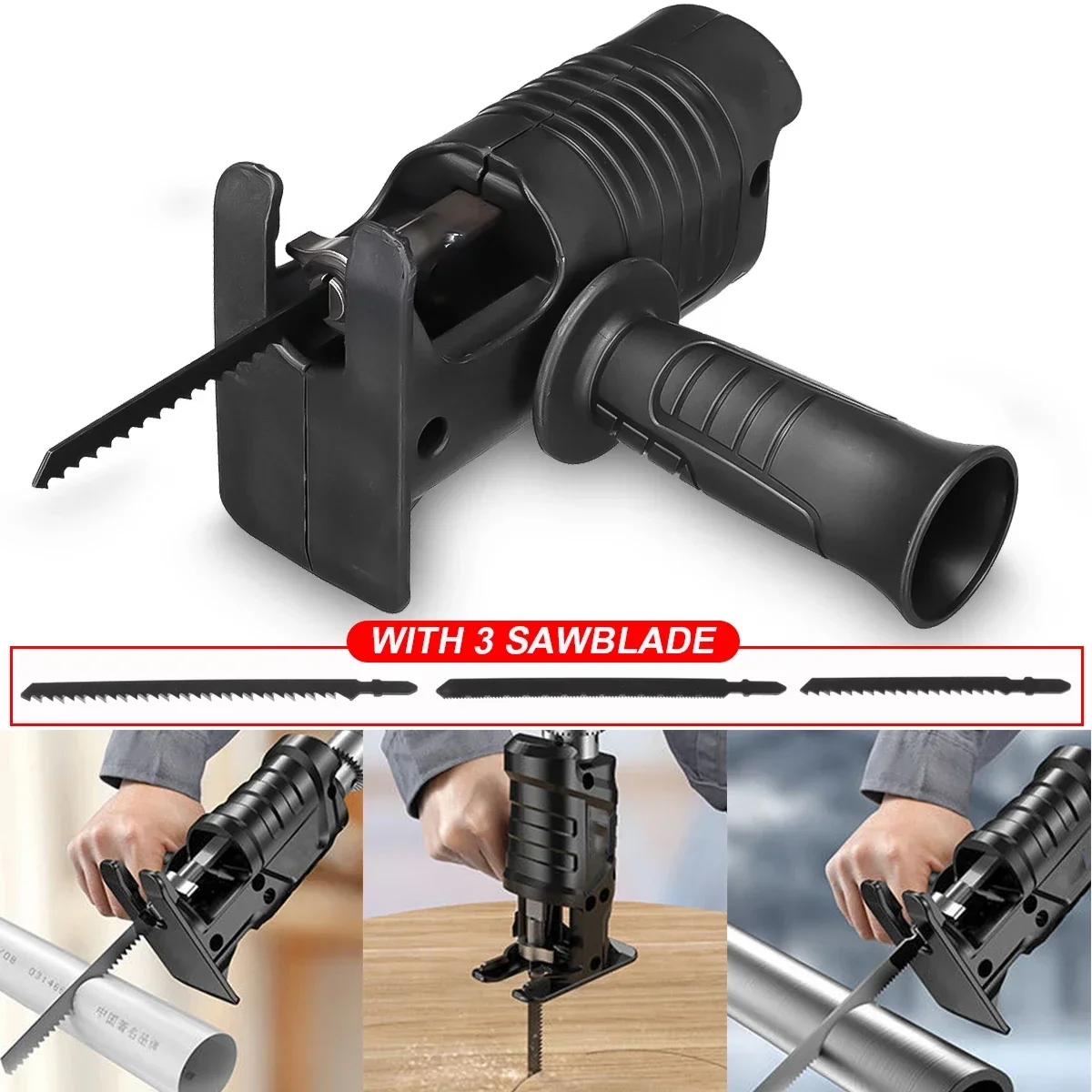 Woodworking Cutting Tool Electric Drill Modified Electric Saw Reciprocating Saw Power Drill to Jig Saw Converter