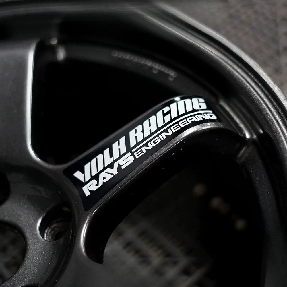1 SET Racing-Style Radnaben-Aufkleber-Set Schwarz & Rot Wasserdichter Vinyl-Aufkleber für TE37SL Felgendekoration