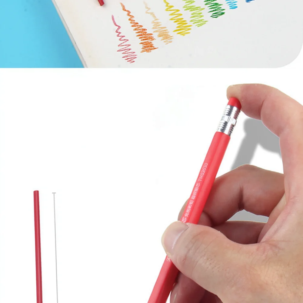 Tianzhuo Colored Mechanical Pencil Set Replaceable Refills Oil Based Drawing Pens Non Sharpening Hexagonal Body Art Sketching