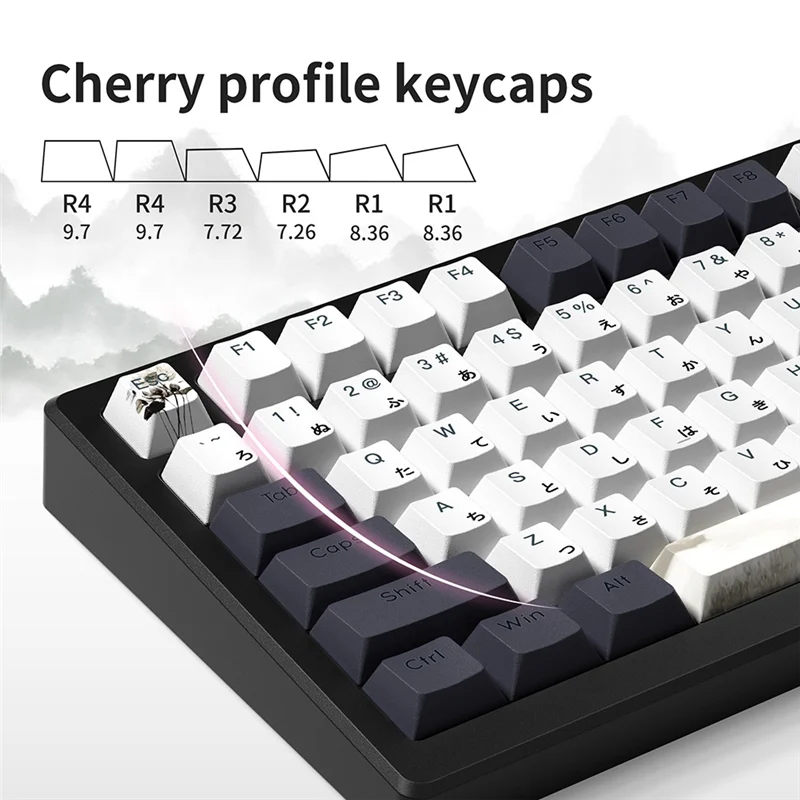 

133-клавишные колпачки для клавиш PBT Cherry, набор персонализированных японских колпачков для механических клавиатур 60/84/98/108