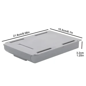 Caixa de armazenamento escondida gaveta de armazenamento de mesa auto-adesivo suporte de armazenamento de mesa de plástico simples artigos diversos cosméticos organizador de papelaria 6 principais vendas gaveteiro organizador de plastico - №3