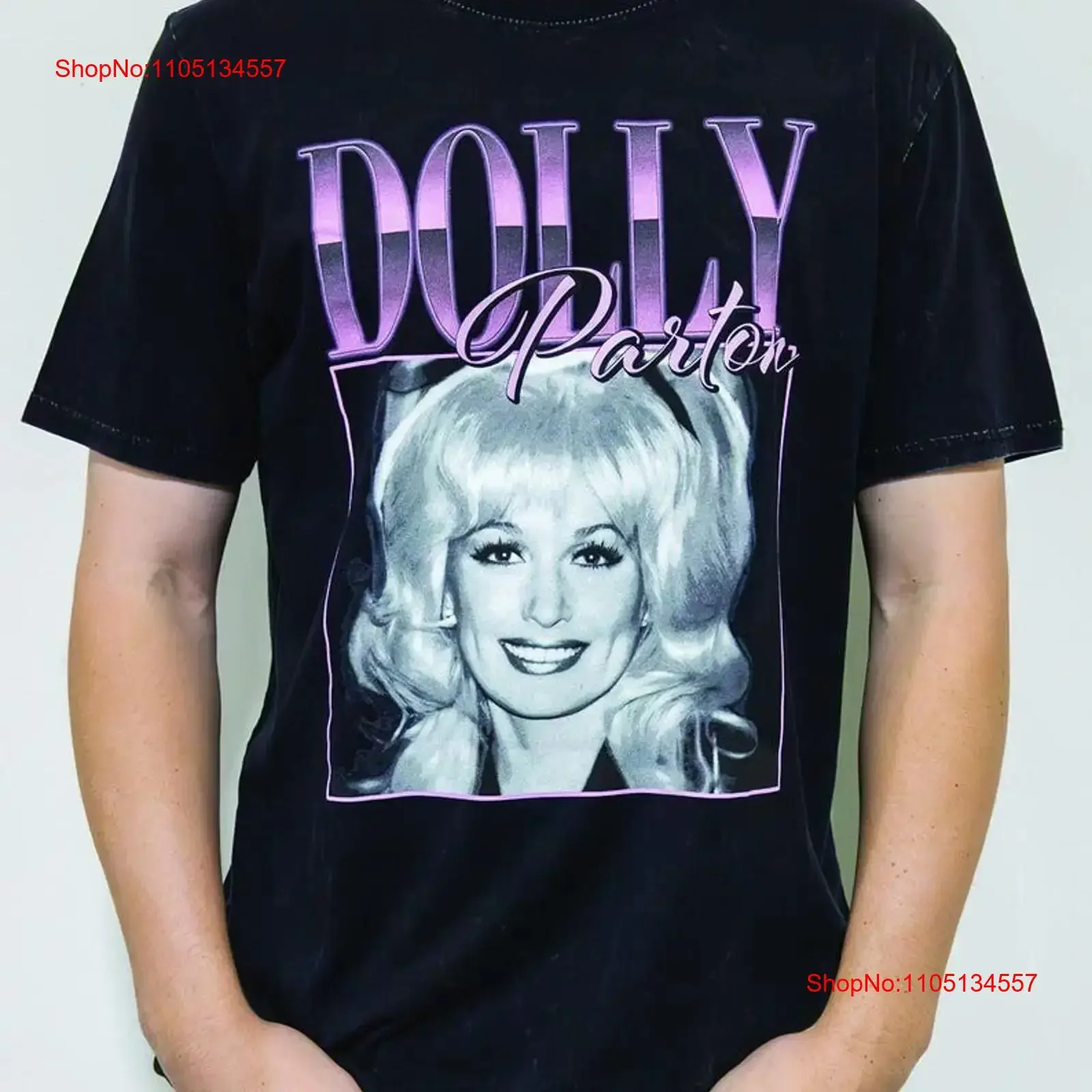 تي شيرت DOLLY PARTON Miss مرخص رسميًا ملابس مصممة مغسولة عتيقة جرافيك كاجوال موضة أوم ممتدة أنيقة
