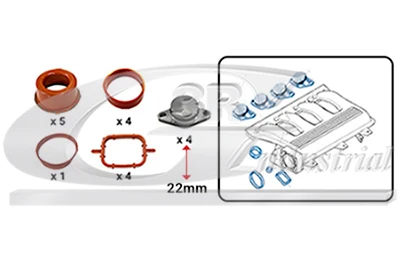 INTAKE MANIFOLD KIT 4 CYLINDRES (18PCS) 11612246942