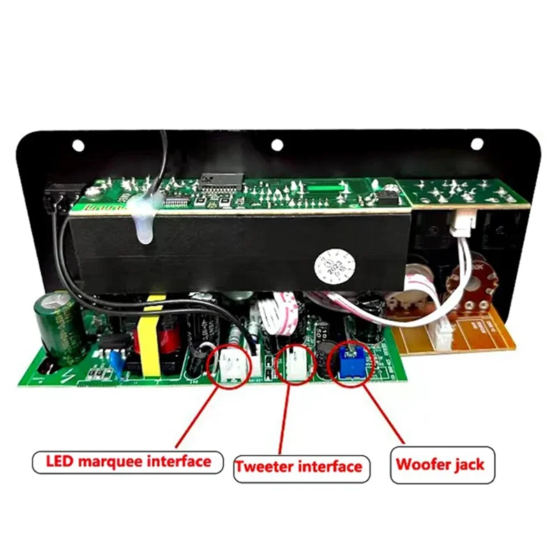AS95-D10 220V Digital Bluetooth Amplifier Board Karaoke Amp Microphone Subwoofer Speaker Home Theater DIY